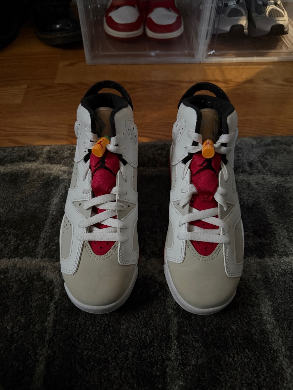 Jordan Kids Sneakers White Red Black